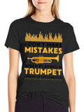 Trumpet Player Black T-Shirt - Spontaneous Notes