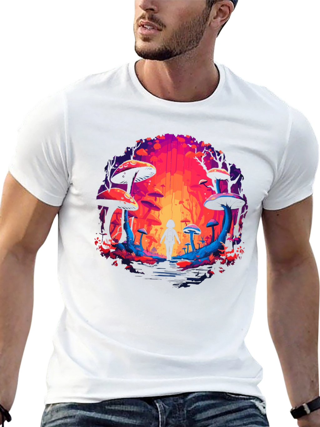 Mystical Mushroom Forest Graphic Tee