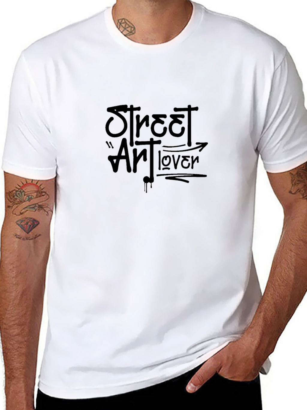 Street Art Lover Black T-Shirt