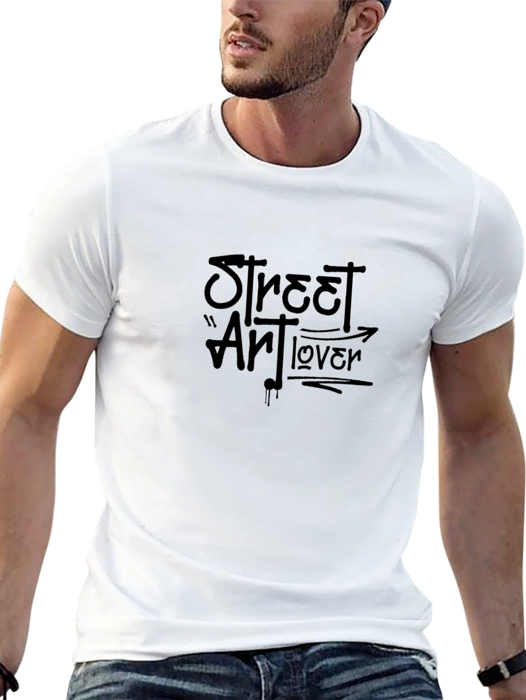 Street Art Lover Black T-Shirt
