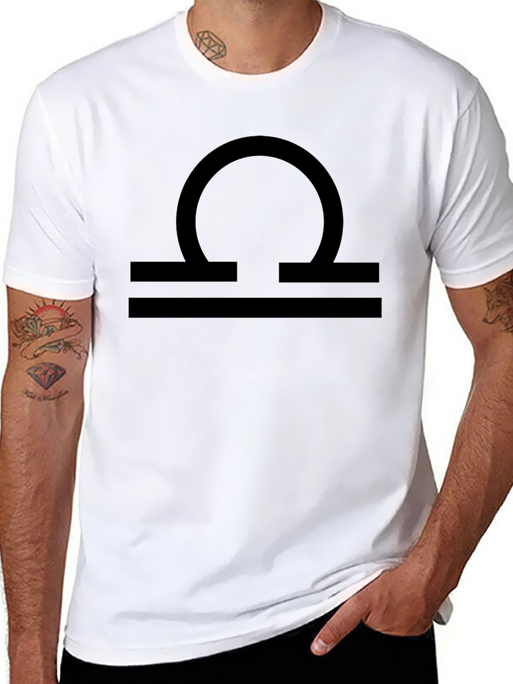Libra Zodiac Sign Black Graphic Tee
