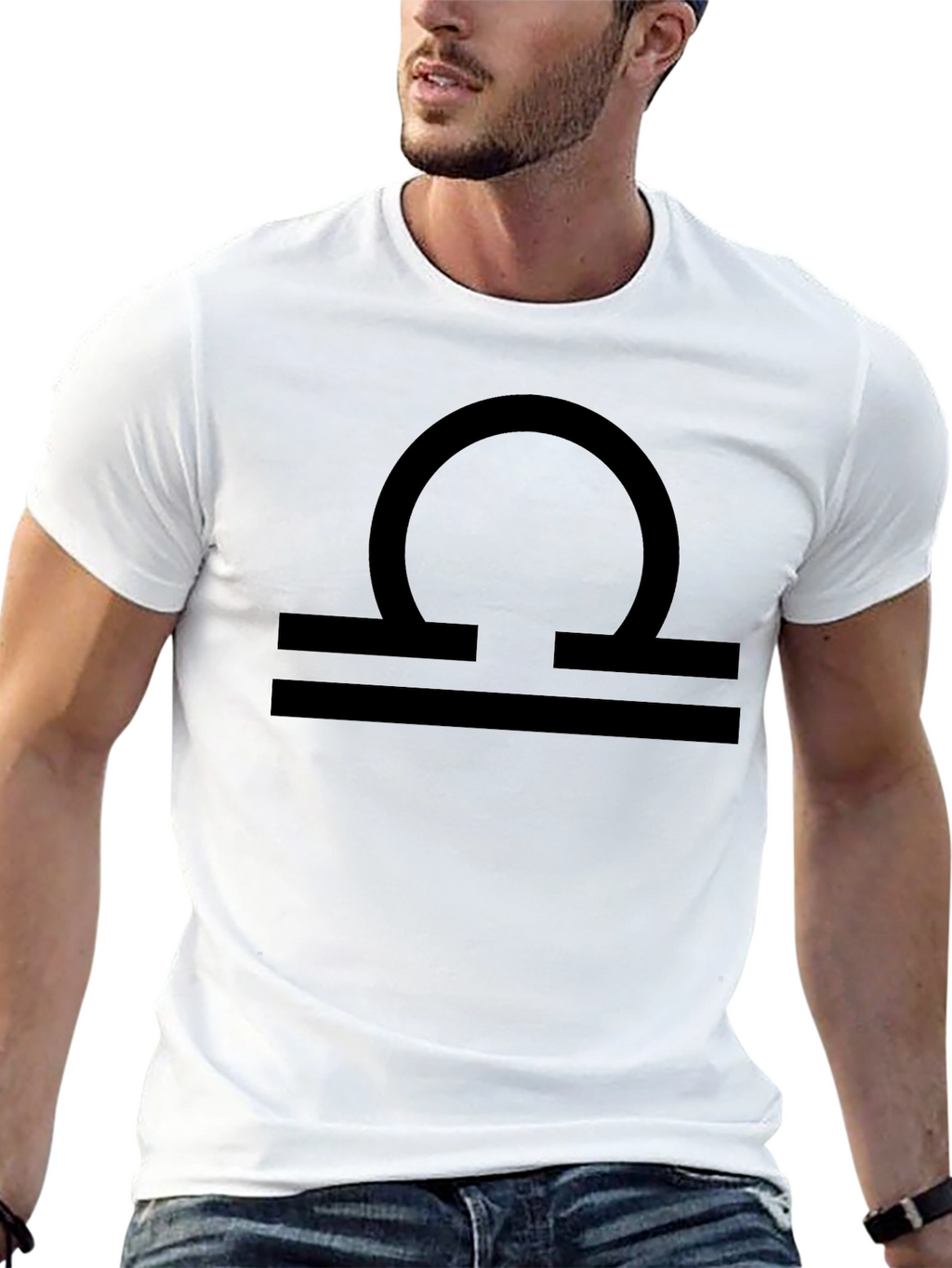 Libra Zodiac Sign Black Graphic Tee