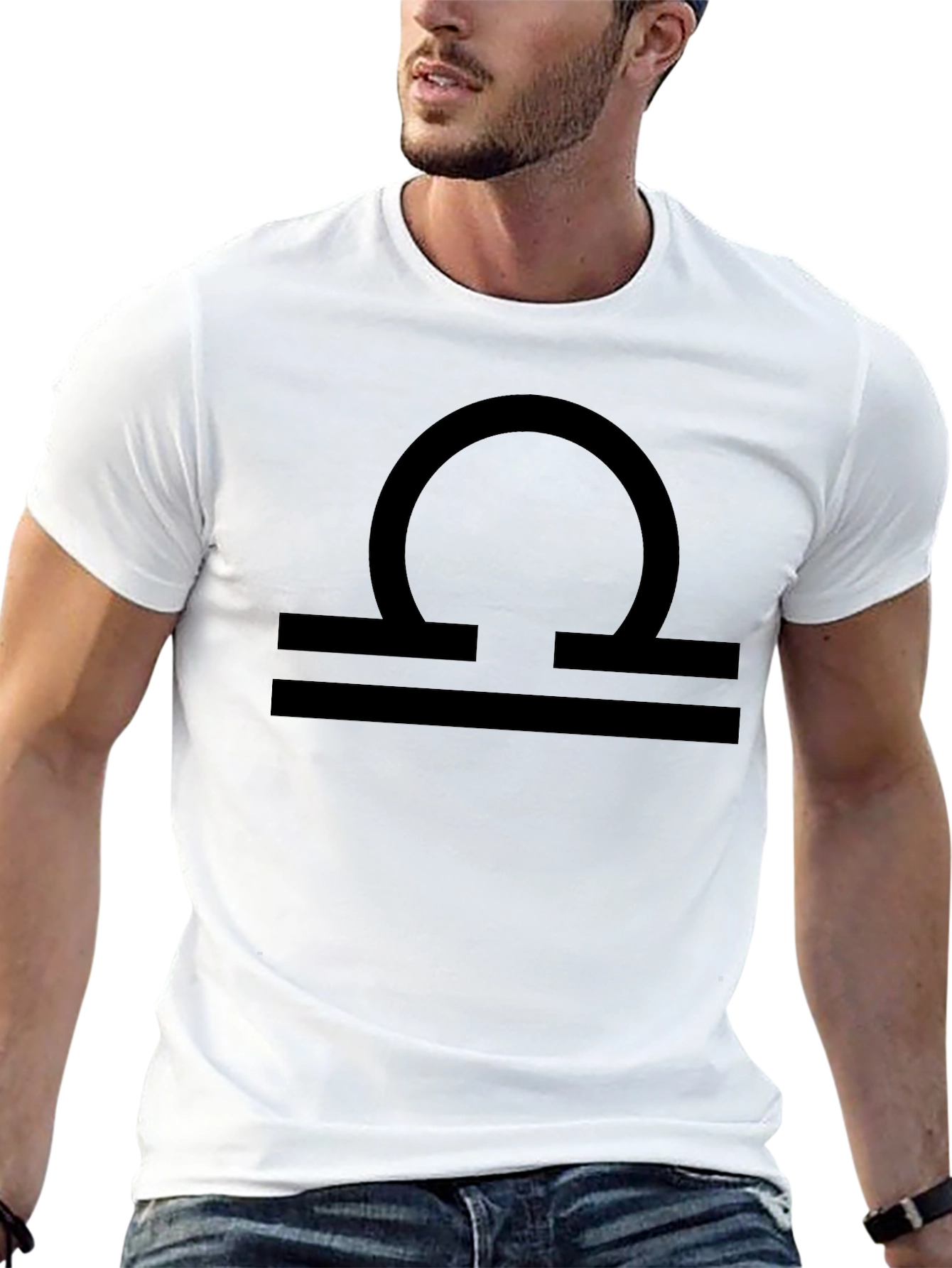Libra Zodiac Sign Black Graphic Tee