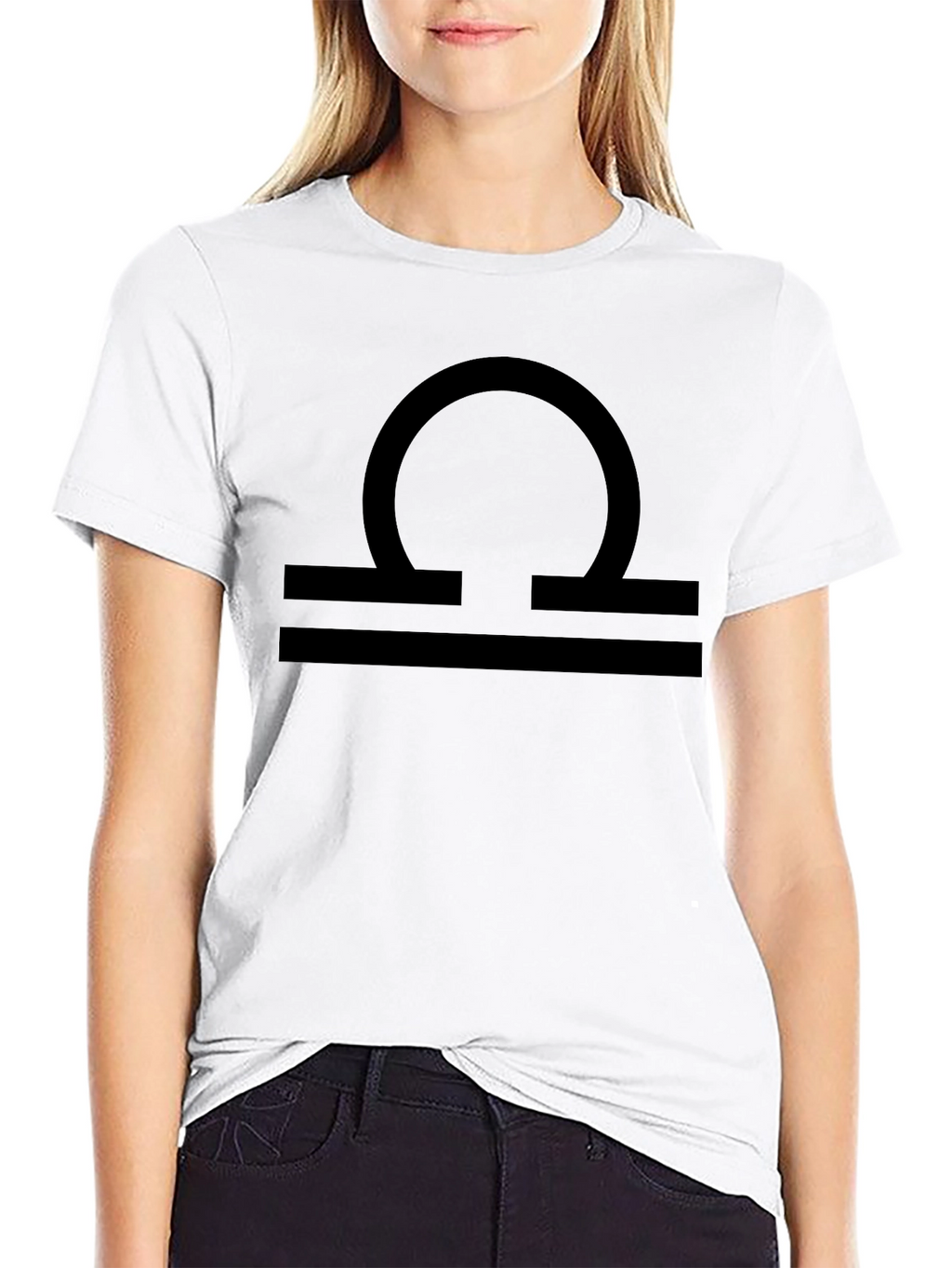 Libra Zodiac Sign Black Graphic Tee