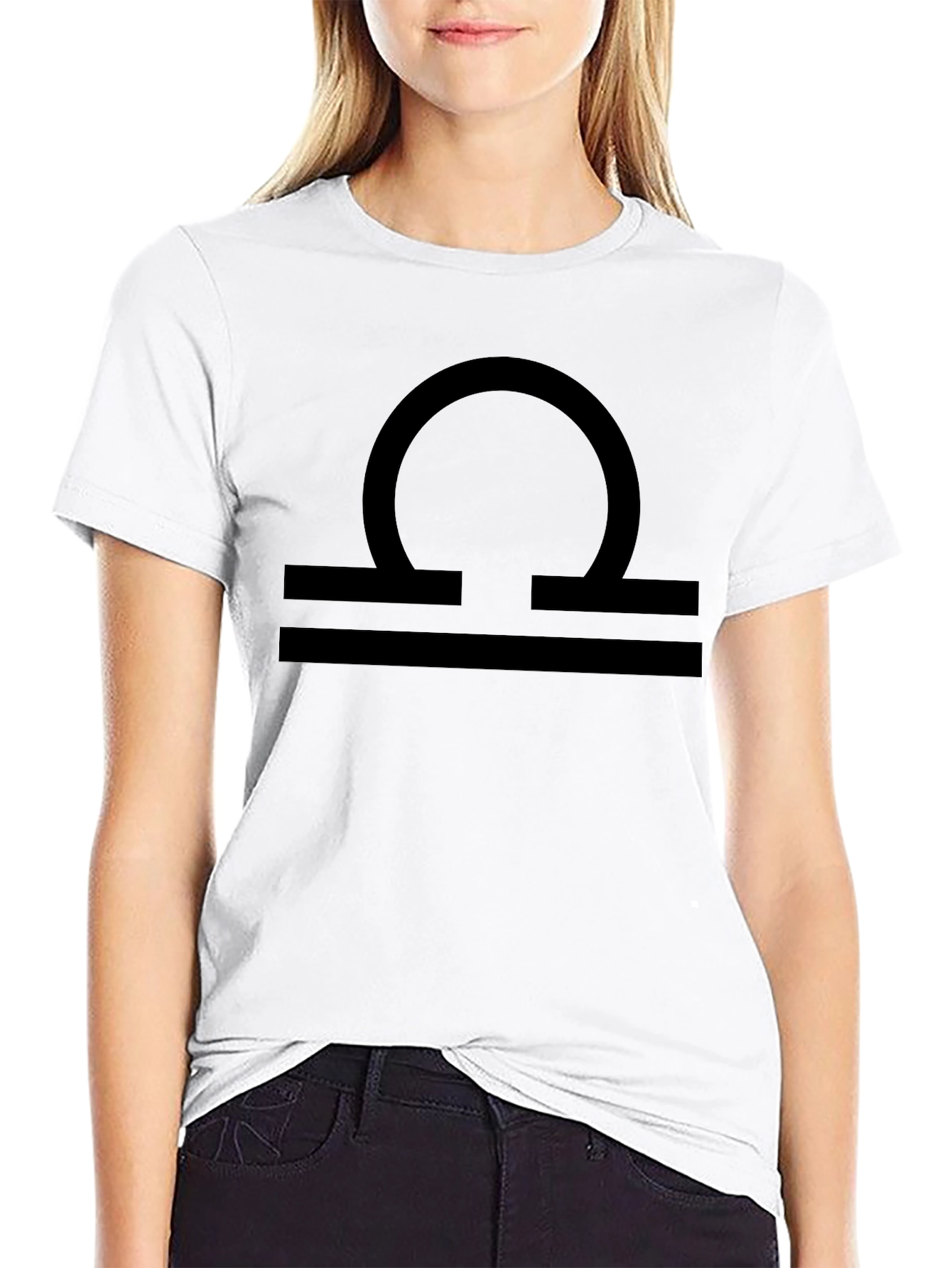 Libra Zodiac Sign Black Graphic Tee