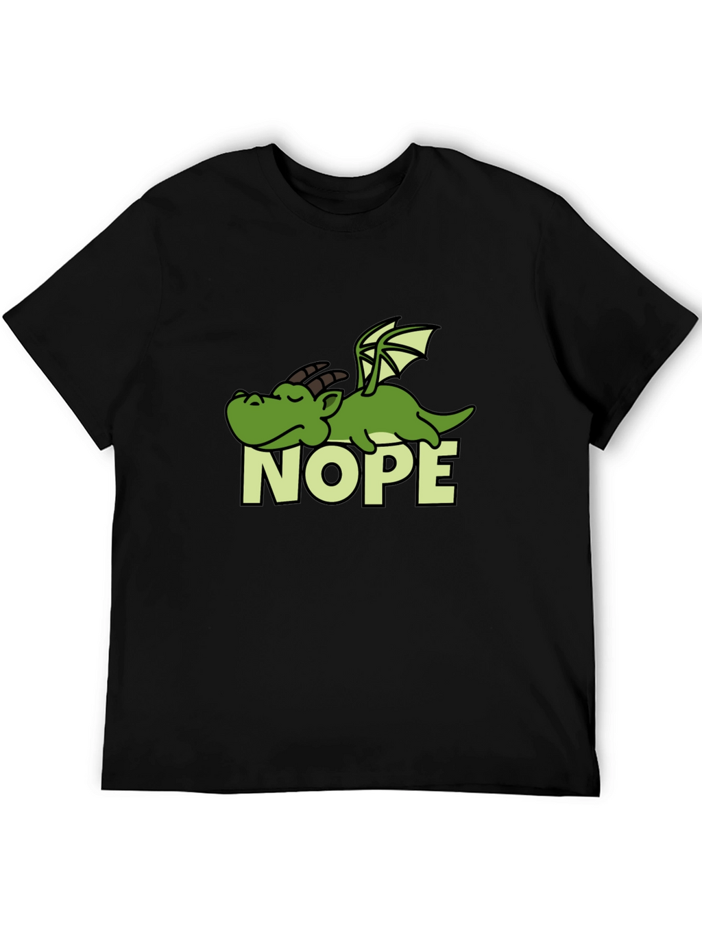 Nope Dragon Graphic Tee - Lazy Humor T-Shirt