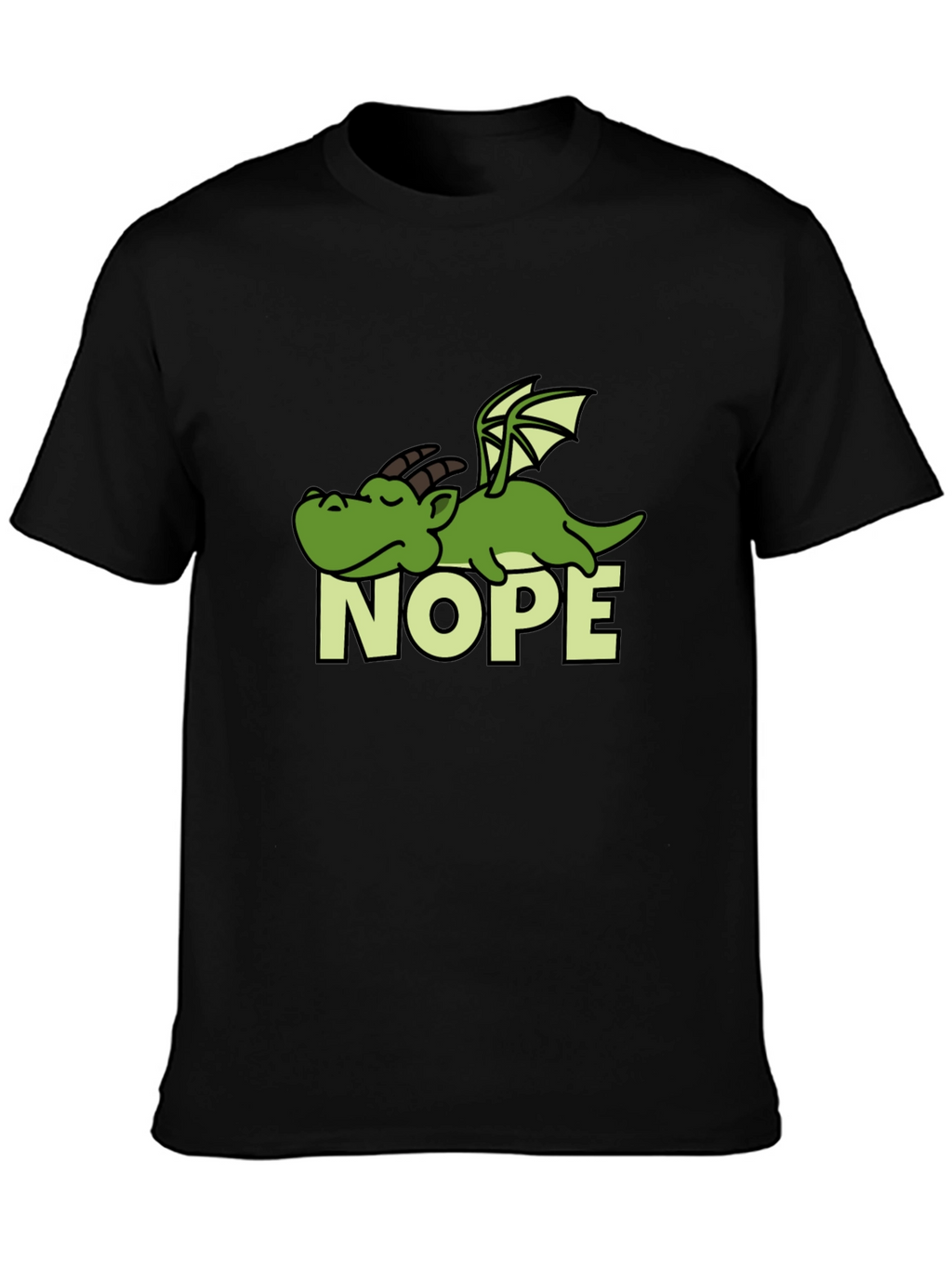 Nope Dragon Graphic Tee - Lazy Humor T-Shirt