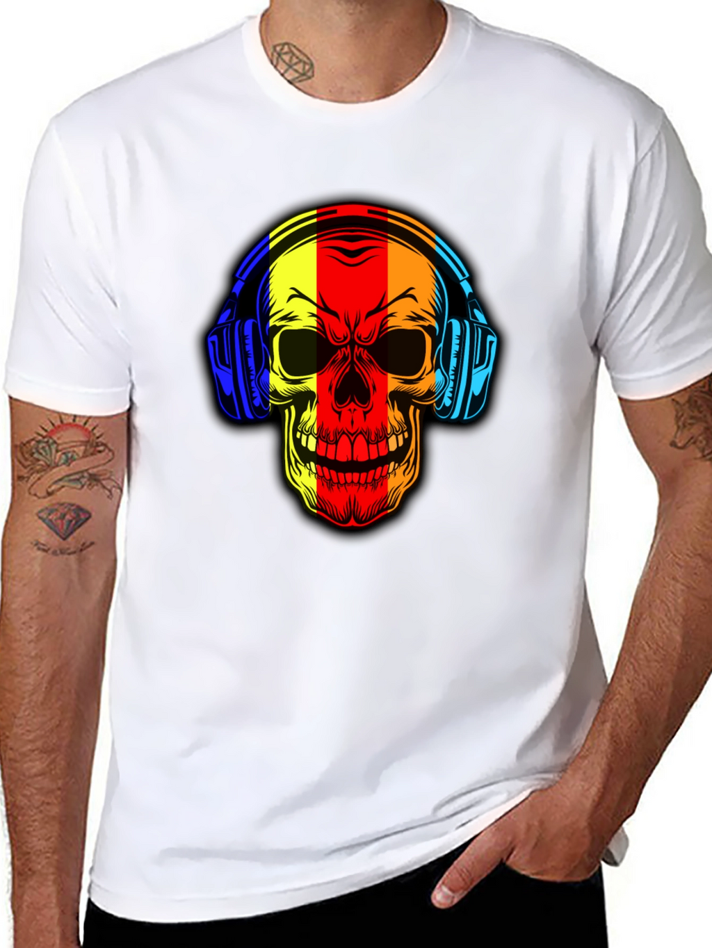 Skull Headphone Graphic Tee - Cool Music Lover Shirt