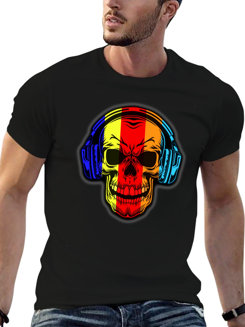 Skull Headphone Graphic Tee - Cool Music Lover Shirt