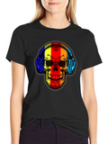 Skull Headphone Graphic Tee - Cool Music Lover Shirt