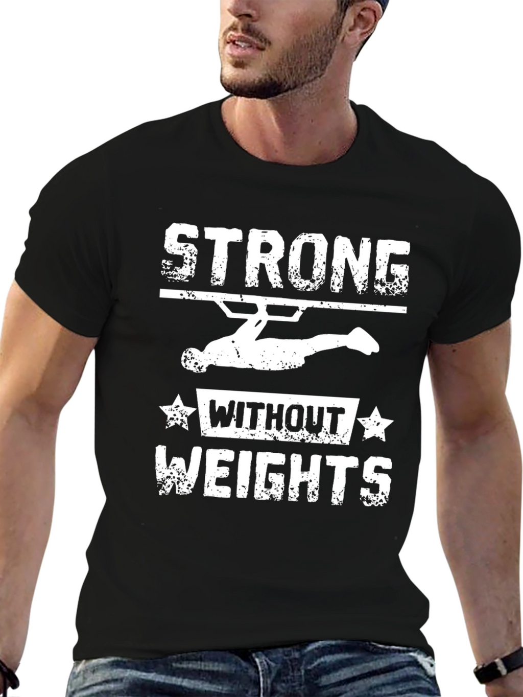 Strong Without Weights Black T-Shirt