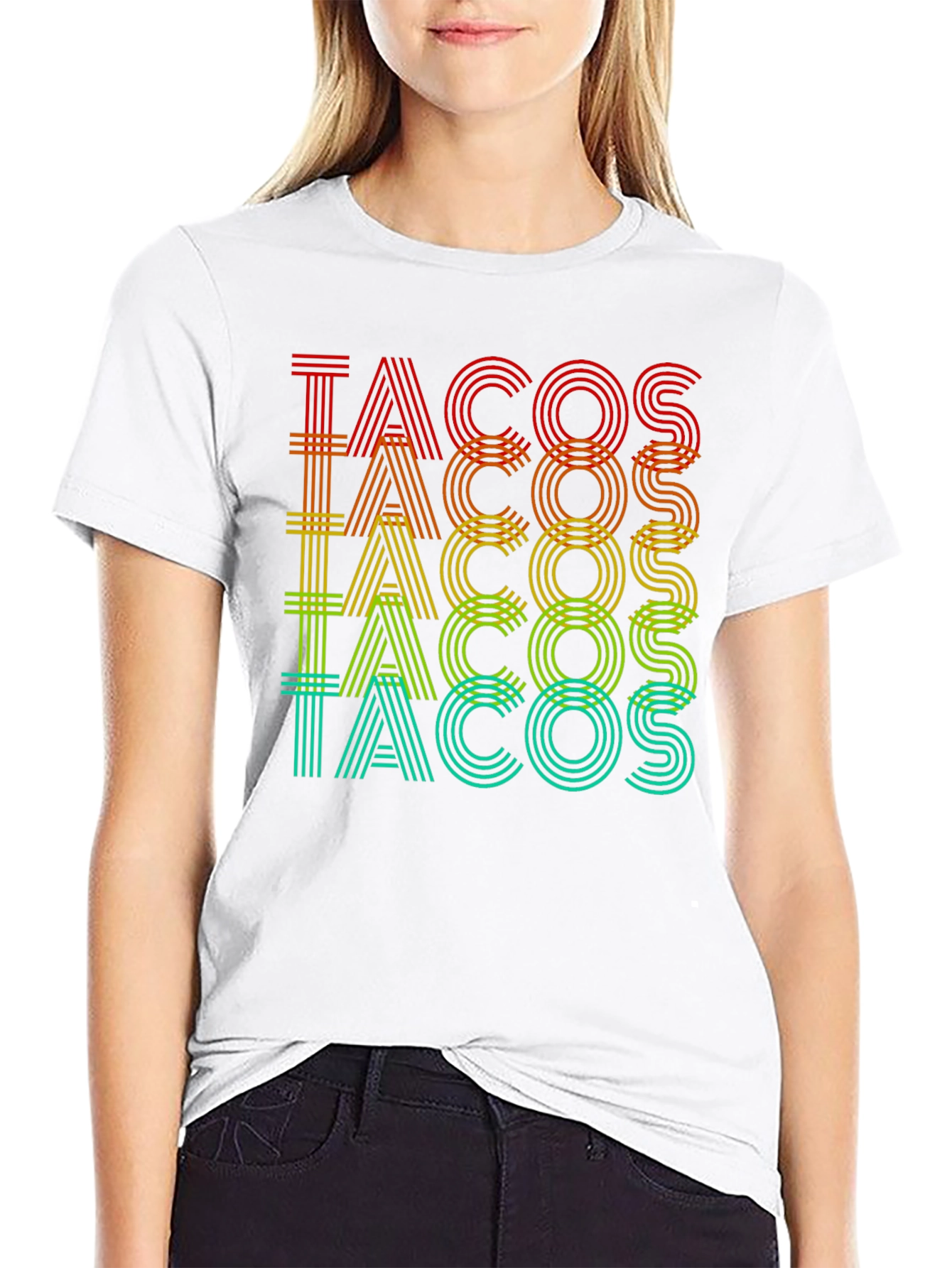 Tacos Graphic Print Crew Neck T-Shirt
