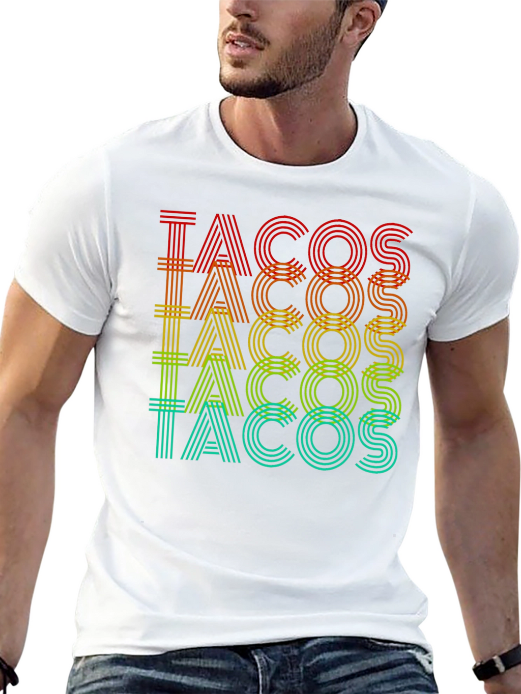 Tacos Graphic Print Crew Neck T-Shirt