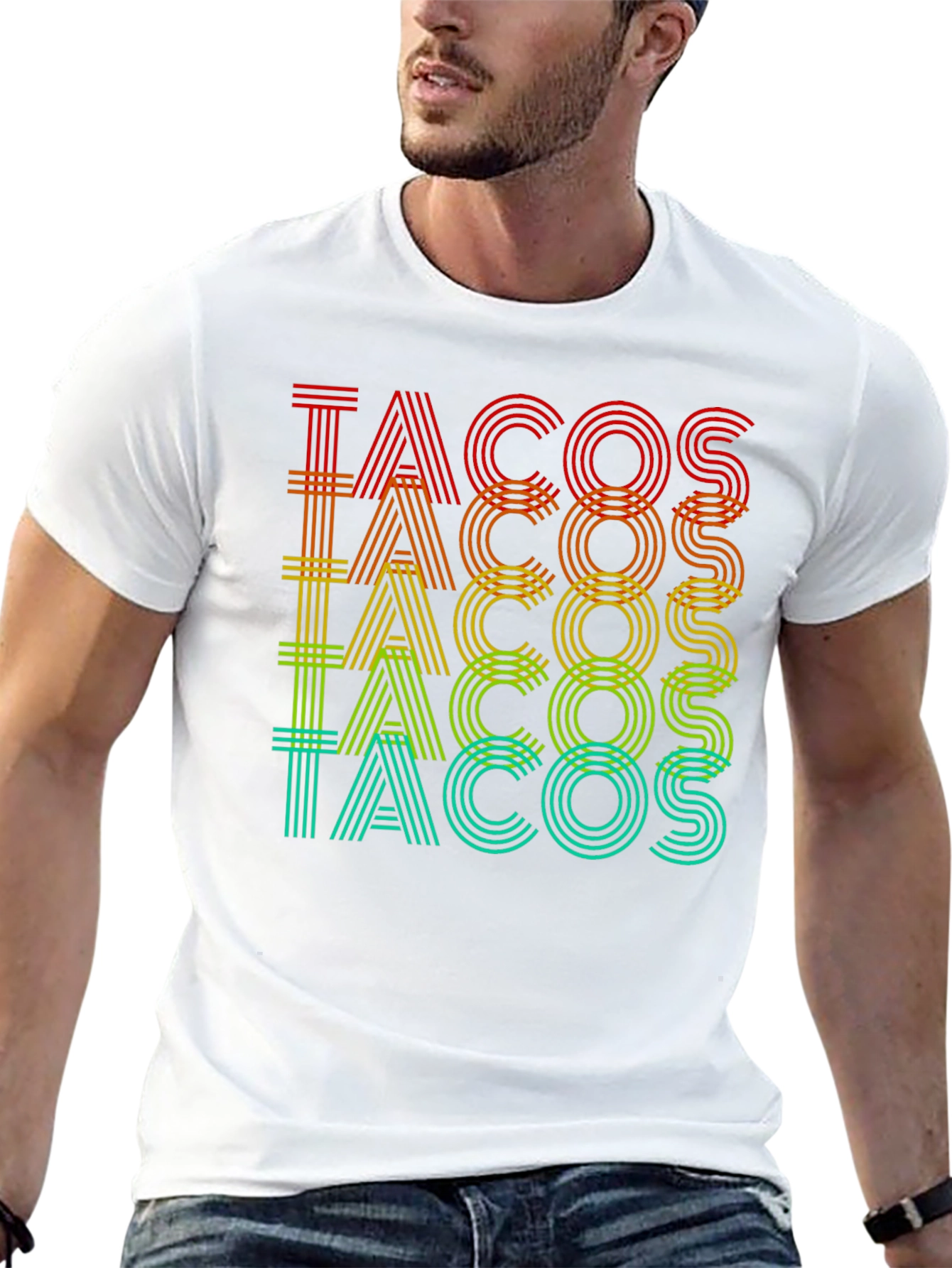 Tacos Graphic Print Crew Neck T-Shirt