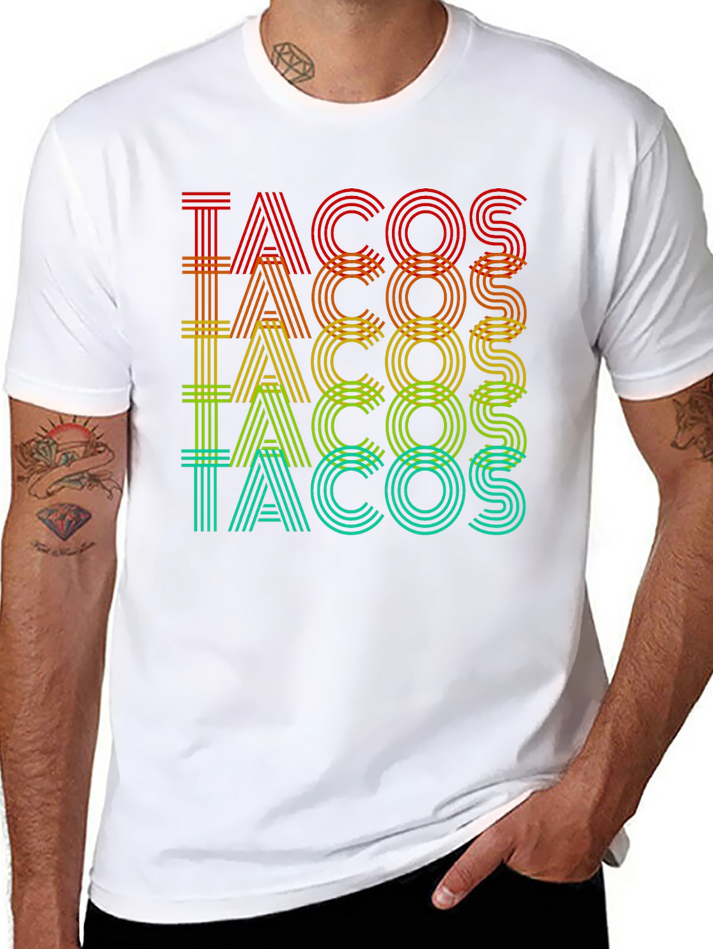 Tacos Graphic Print Crew Neck T-Shirt