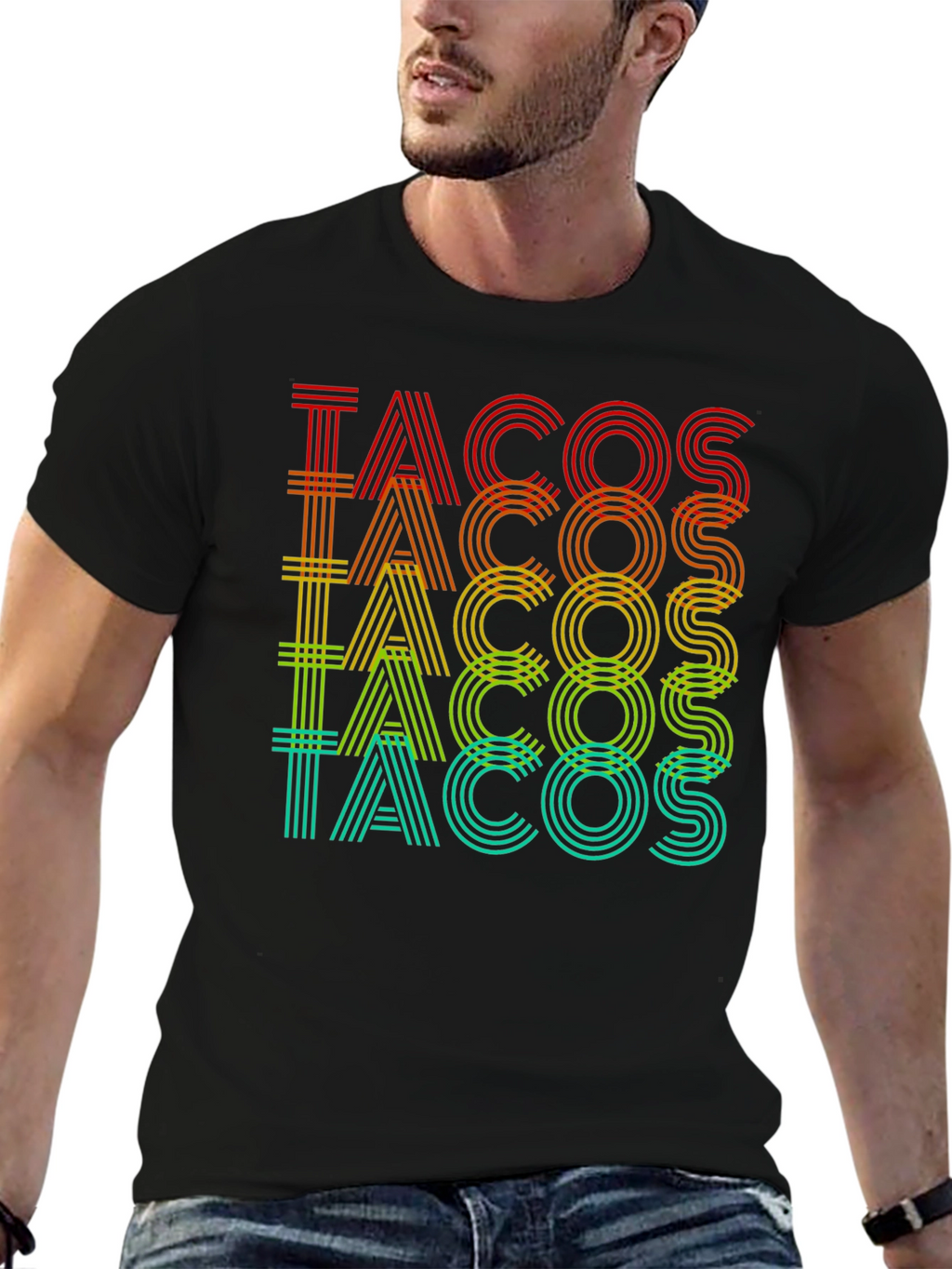 Tacos Graphic Print Crew Neck T-Shirt