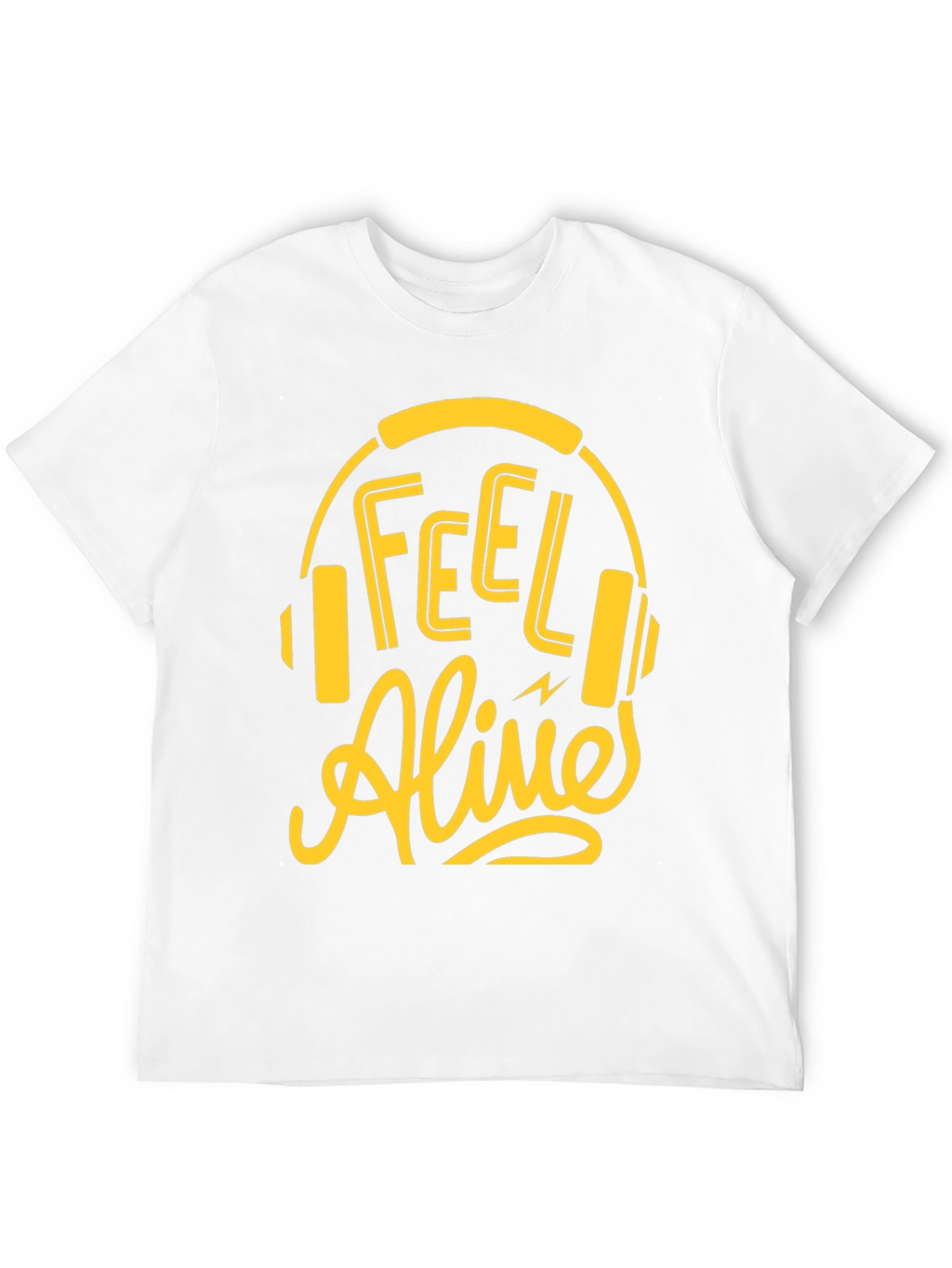 Feel Alive Headphones Graphic Tee - Black