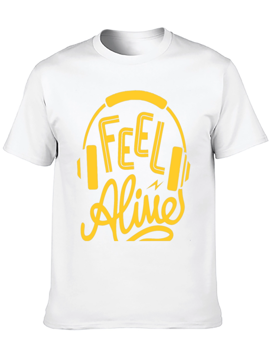 Feel Alive Headphones Graphic Tee - Black