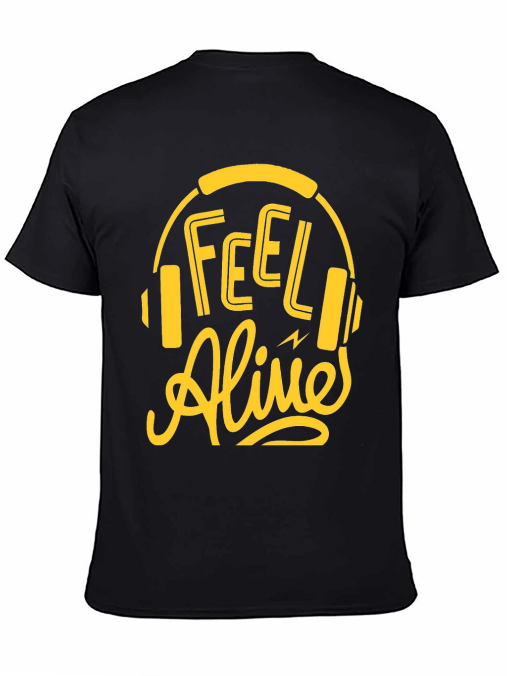 Feel Alive Headphones Graphic Tee - Black