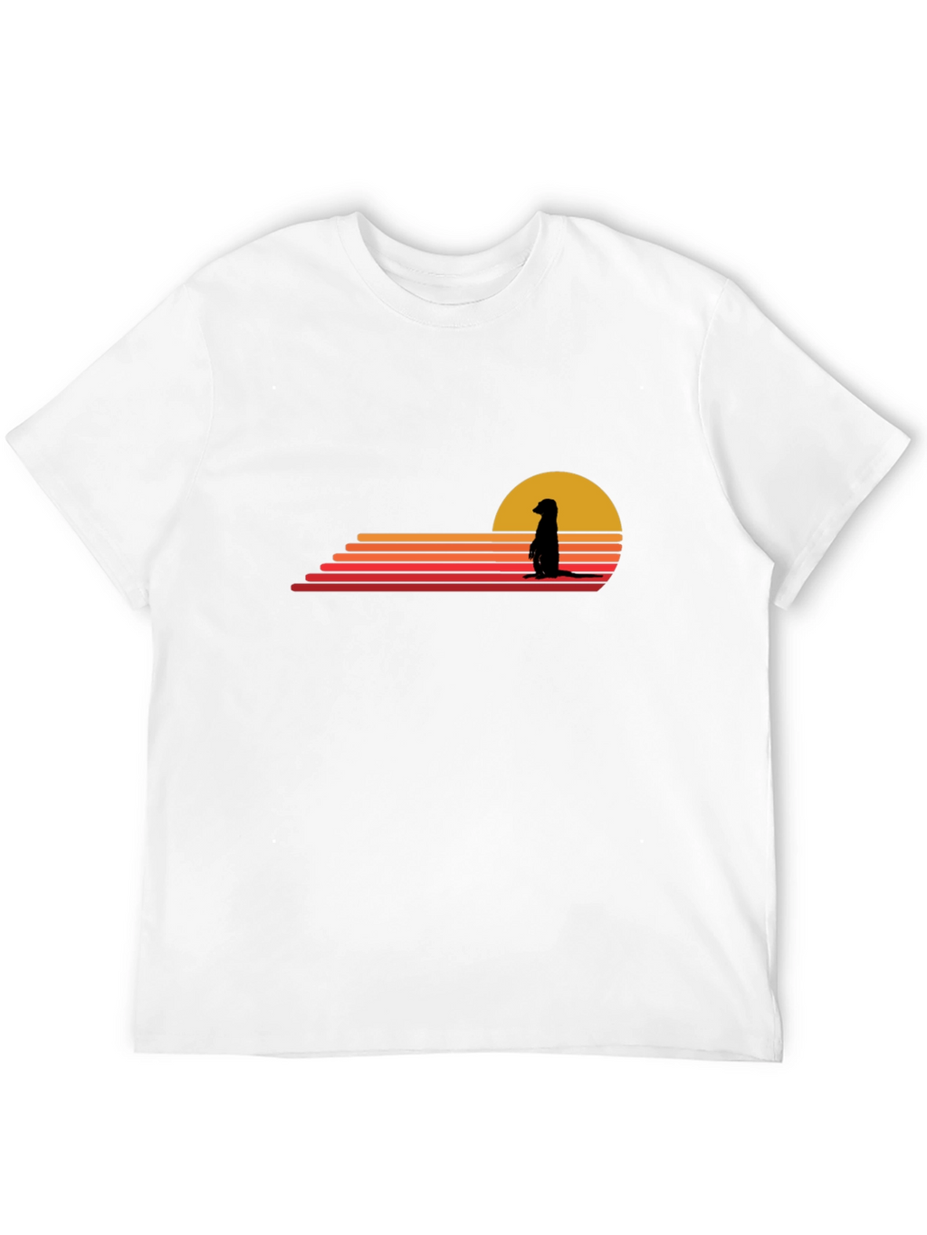 Meerkat Sunset Graphic Tee - Black Cotton Blend