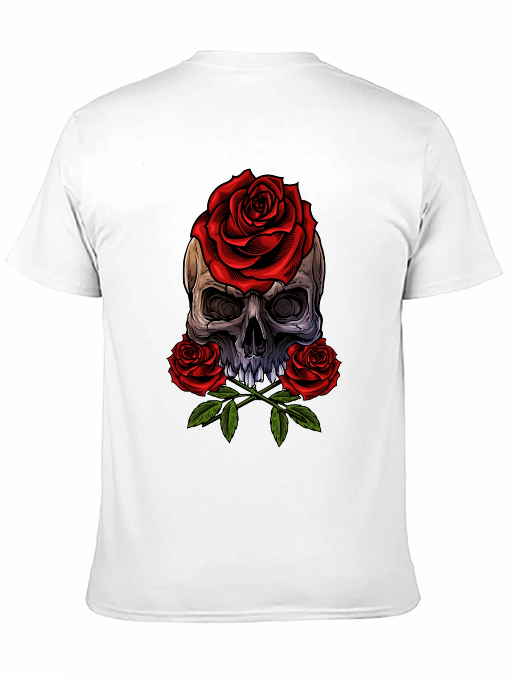 Skull & Roses Graphic Tee - Edgy Style