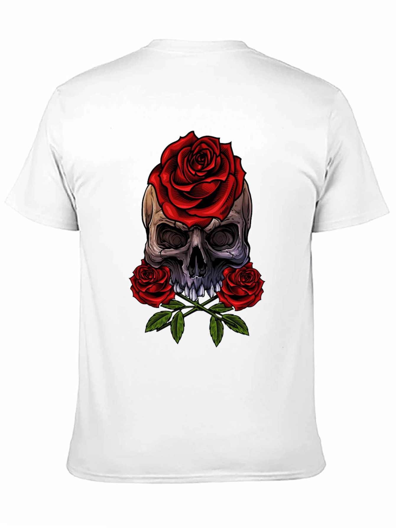 Skull & Roses Graphic Tee - Edgy Style