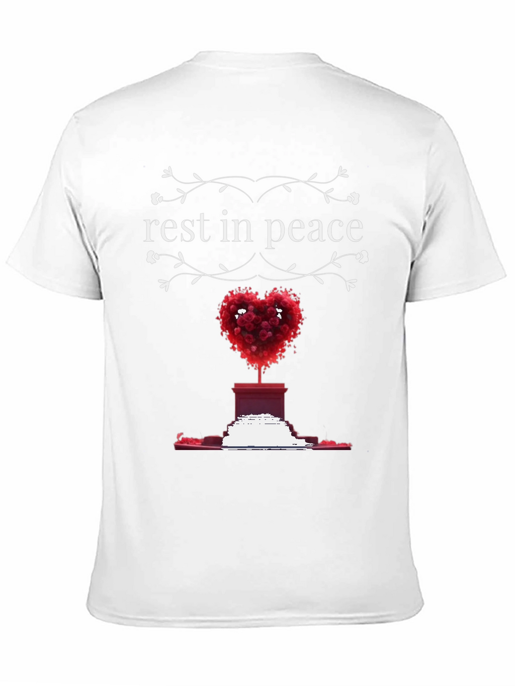 Rest In Peace Heart Tree Memorial Graphic Tee