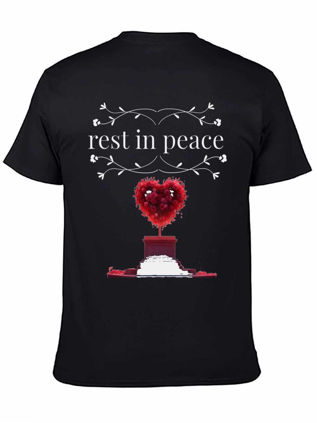 Rest In Peace Heart Tree Memorial Graphic Tee