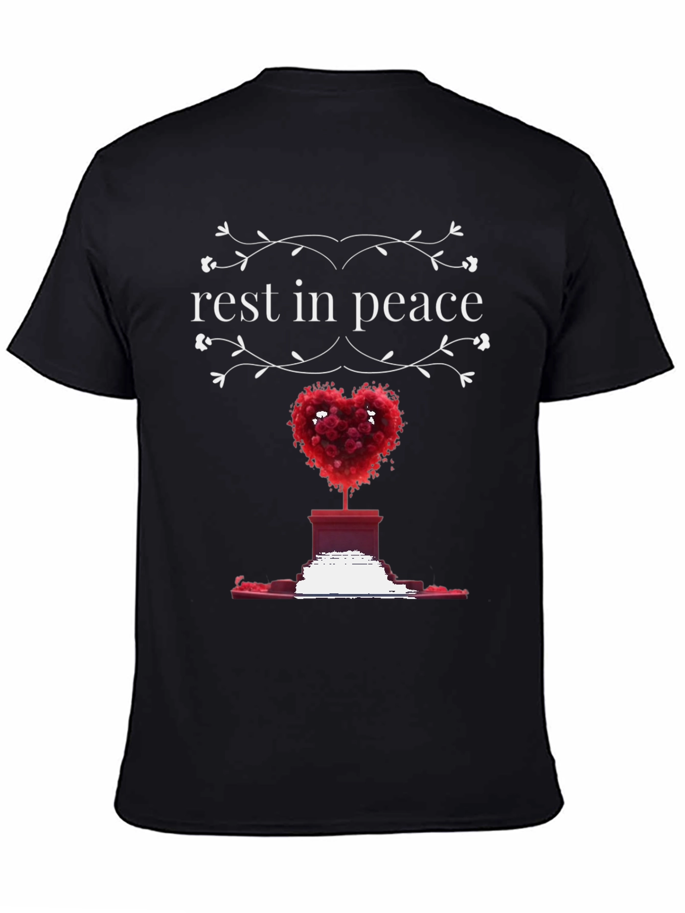 Rest In Peace Heart Tree Memorial Graphic Tee