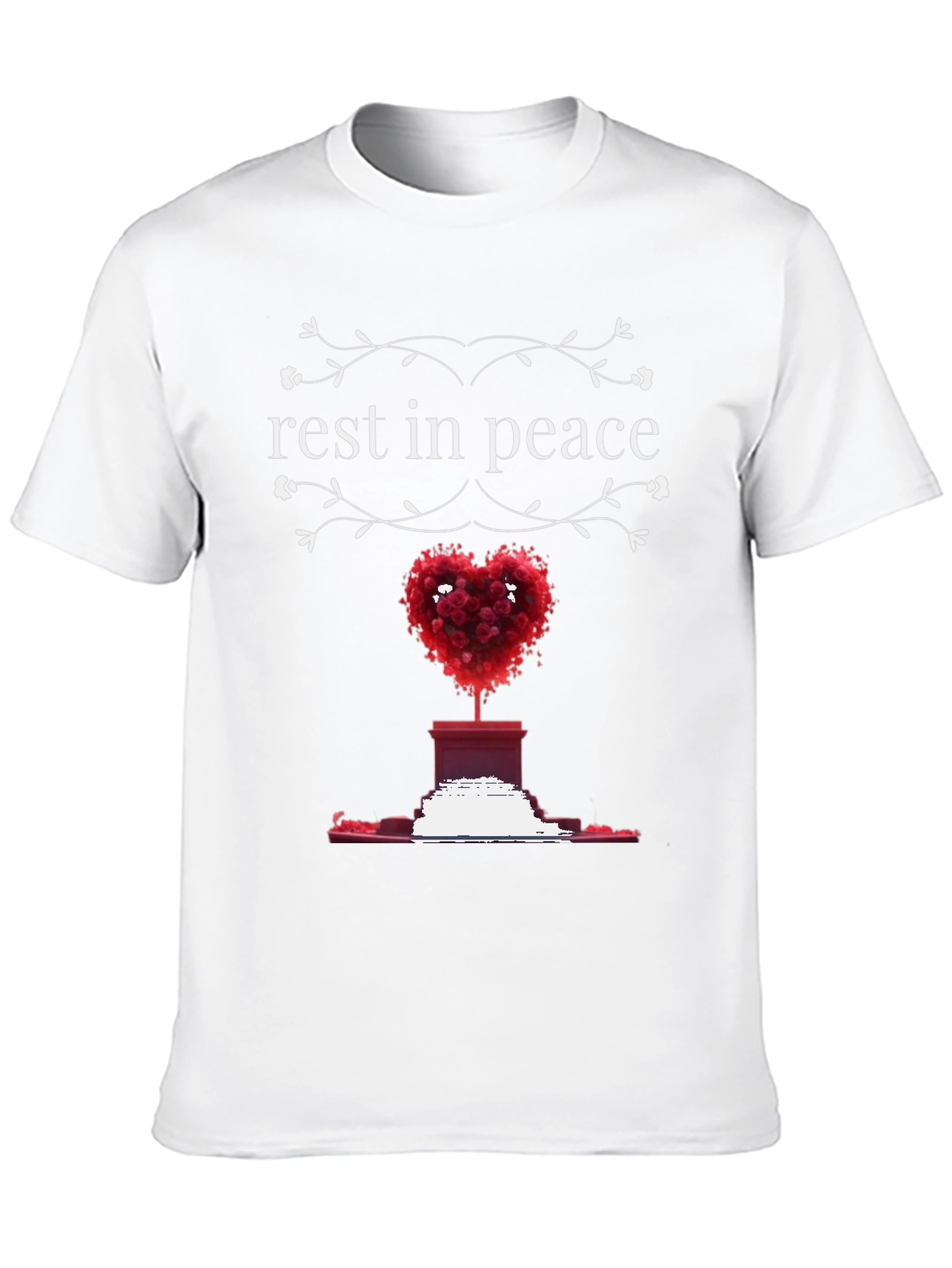 Rest In Peace Heart Tree Memorial Graphic Tee