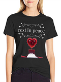 Rest In Peace Heart Tree Memorial Graphic Tee