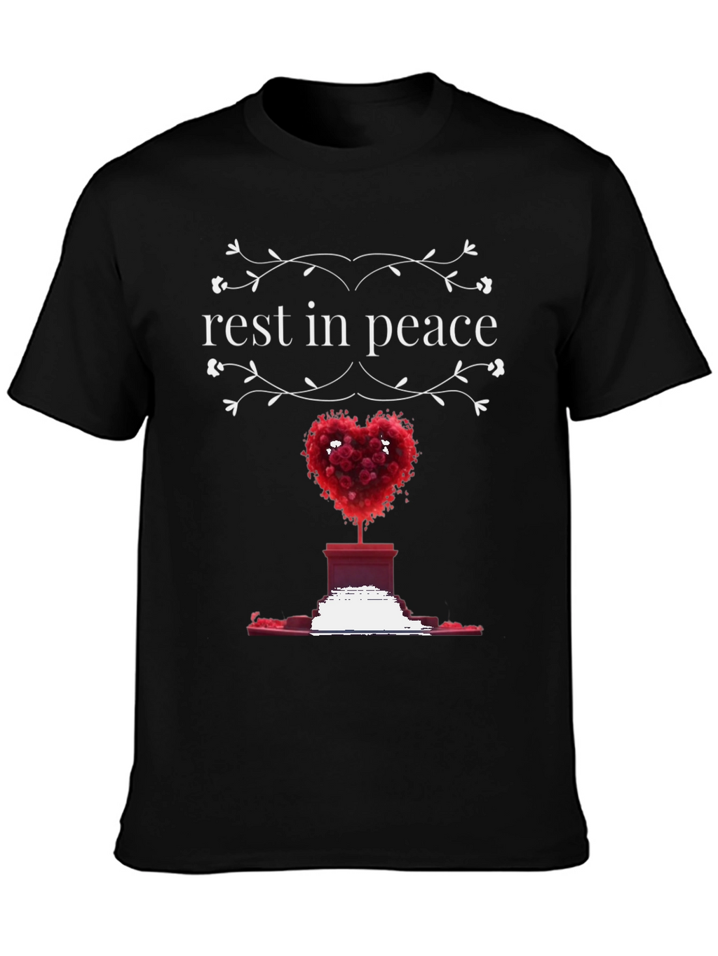 Rest In Peace Heart Tree Memorial Graphic Tee