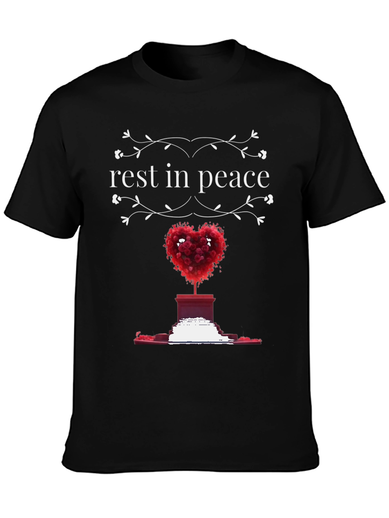 Rest In Peace Heart Tree Memorial Graphic Tee