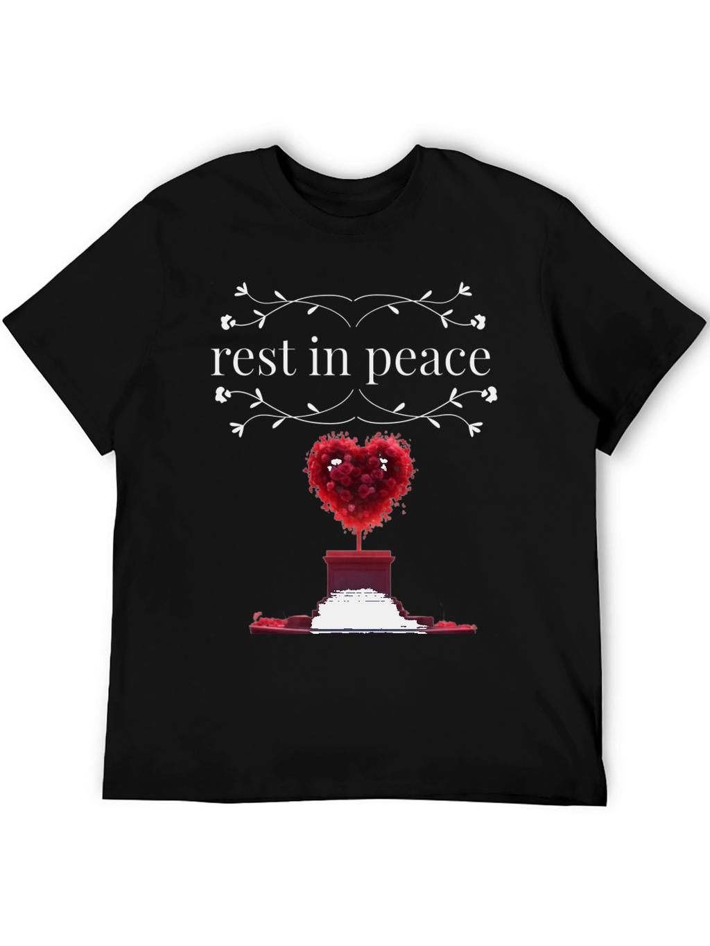 Rest In Peace Heart Tree Memorial Graphic Tee