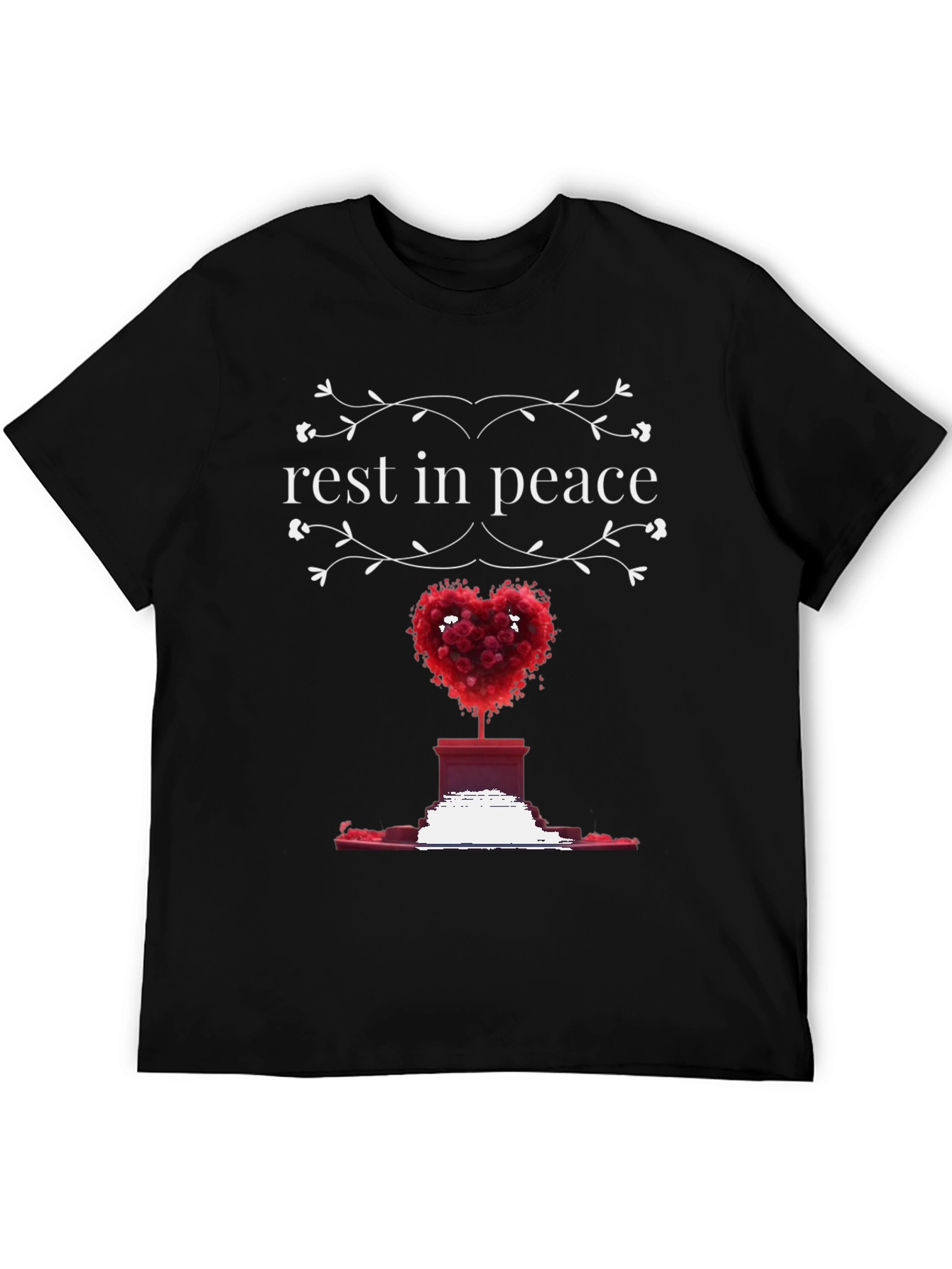 Rest In Peace Heart Tree Memorial Graphic Tee