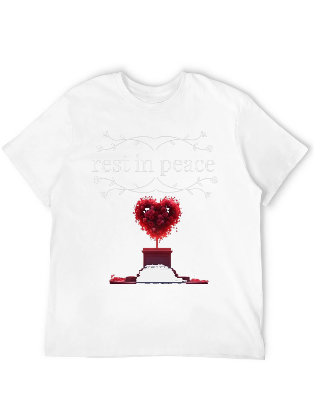 Rest In Peace Heart Tree Memorial Graphic Tee