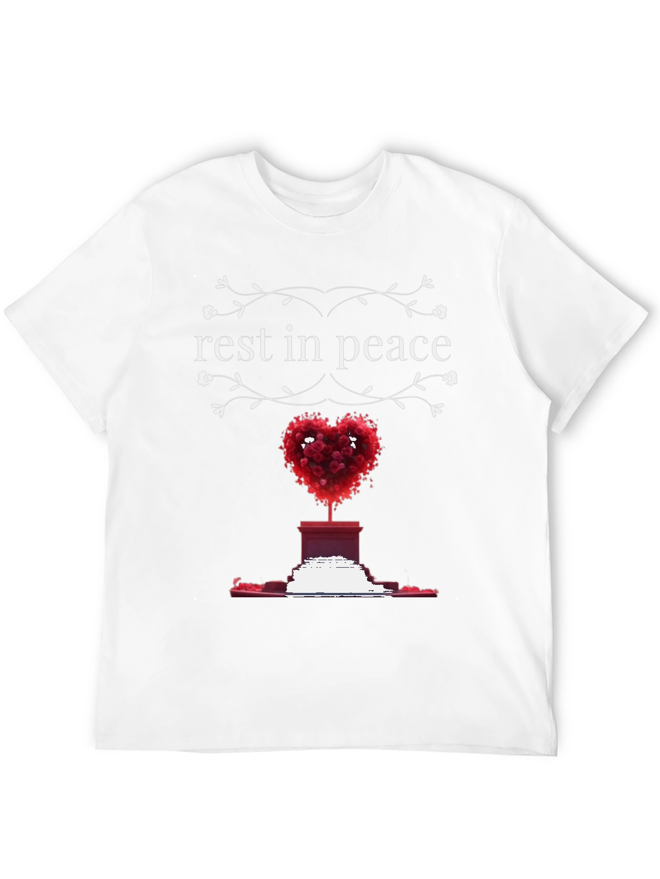 Rest In Peace Heart Tree Memorial Graphic Tee