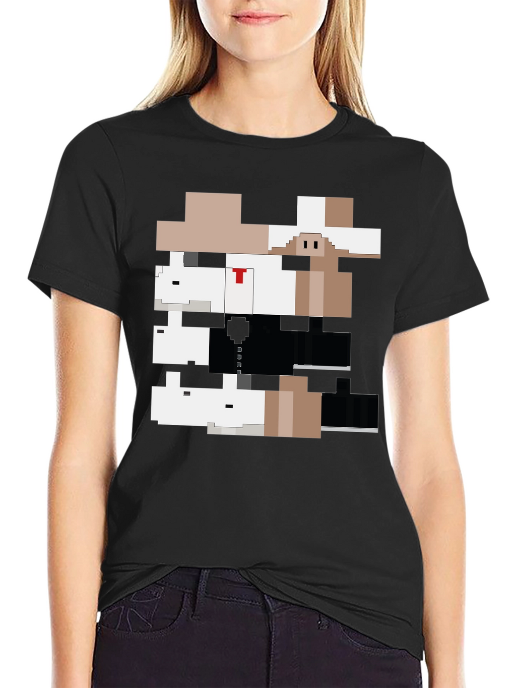 Pixelated Gangster Animals Graphic Tee
