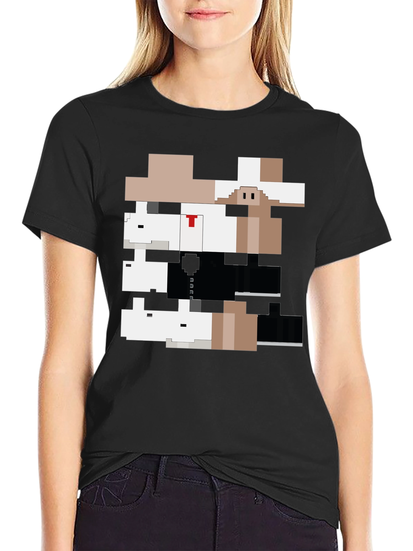 Pixelated Gangster Animals Graphic Tee