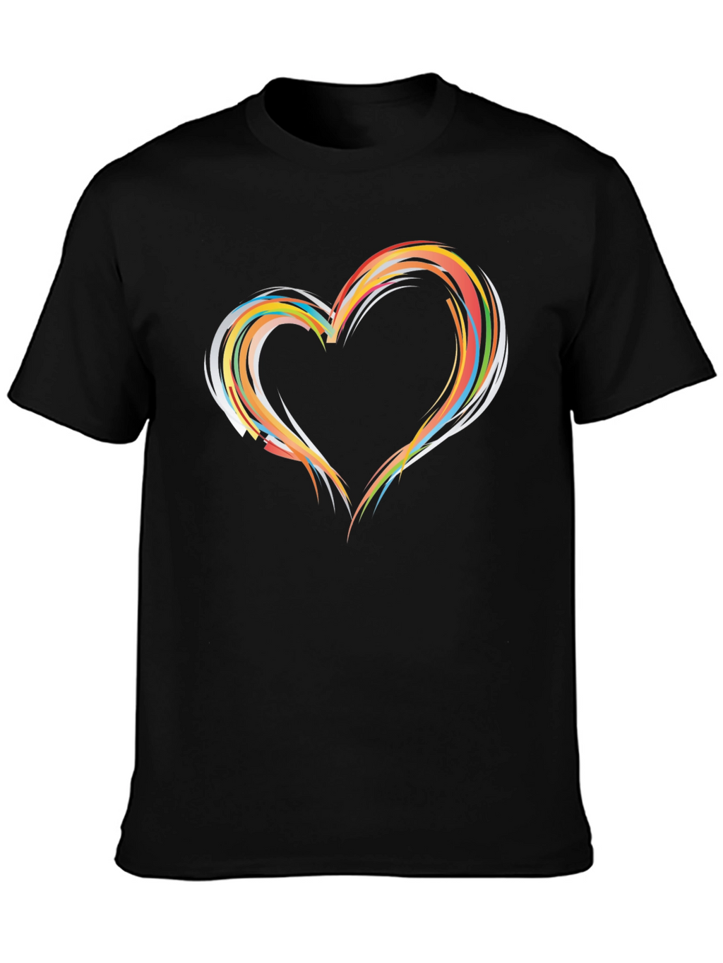 Abstract Heart Graphic T-Shirt - Soft Cotton Blend