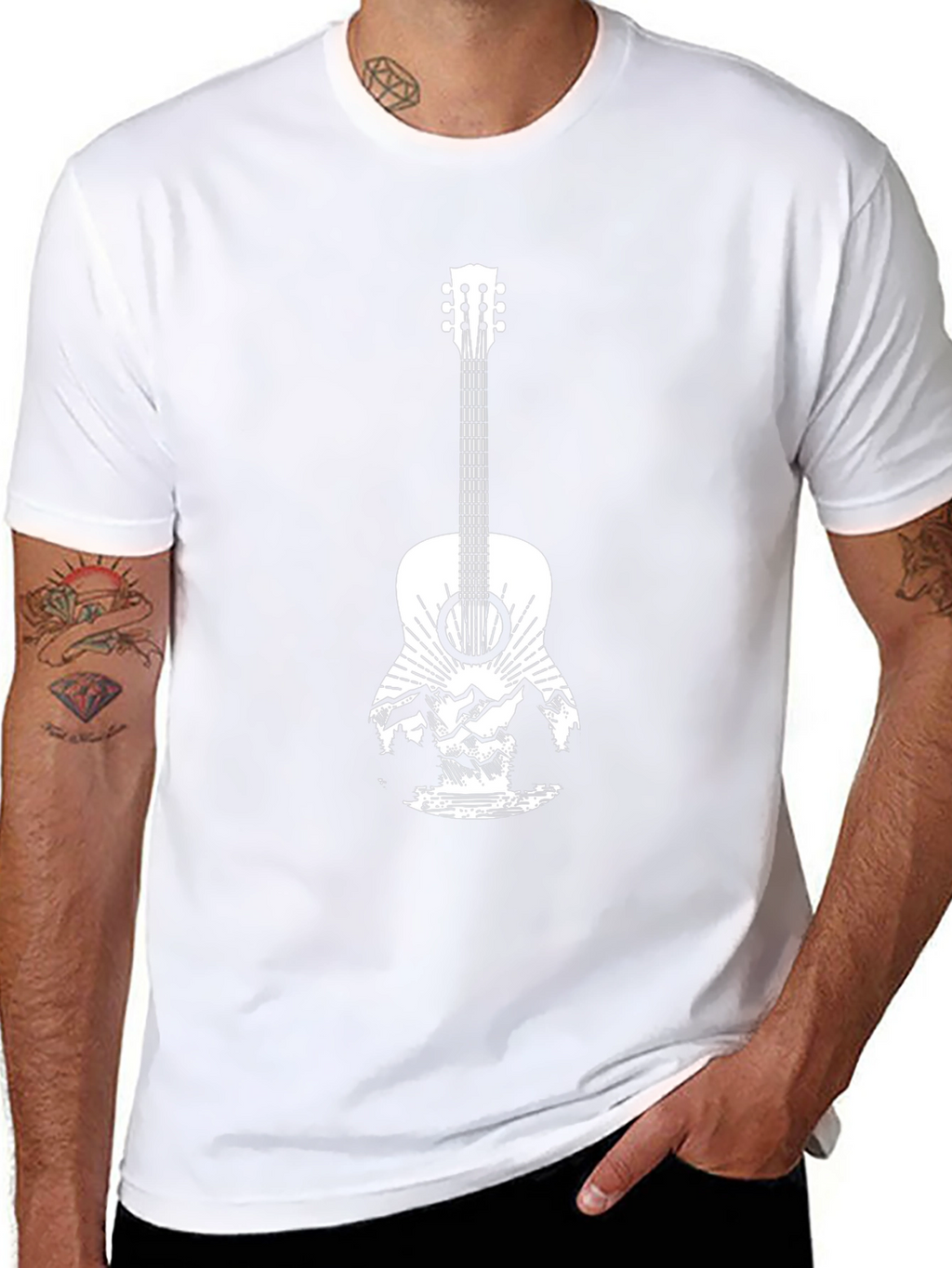 Guitar Mountain Graphic Tee - Black