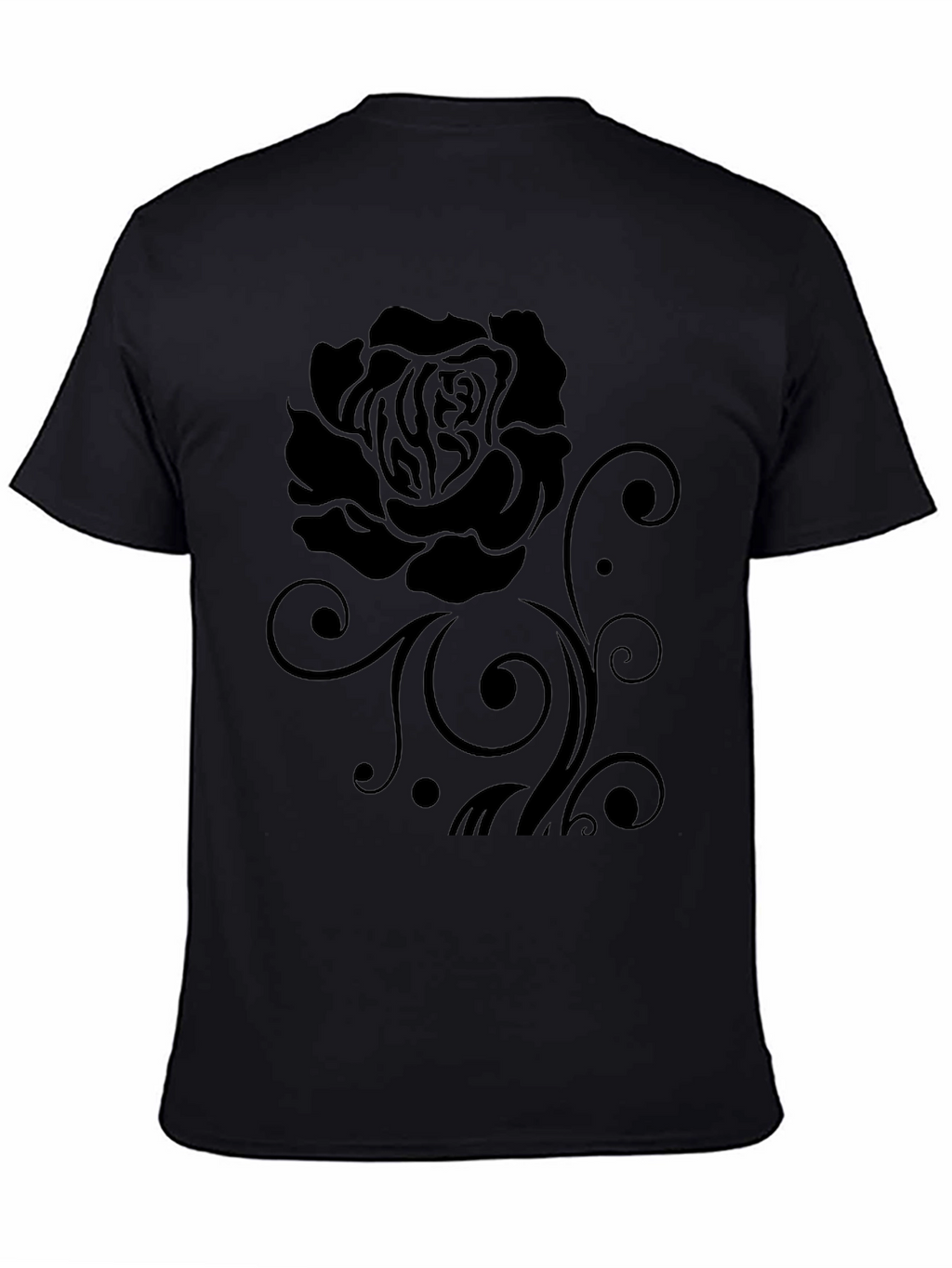 Black Rose Graphic Print T-Shirt