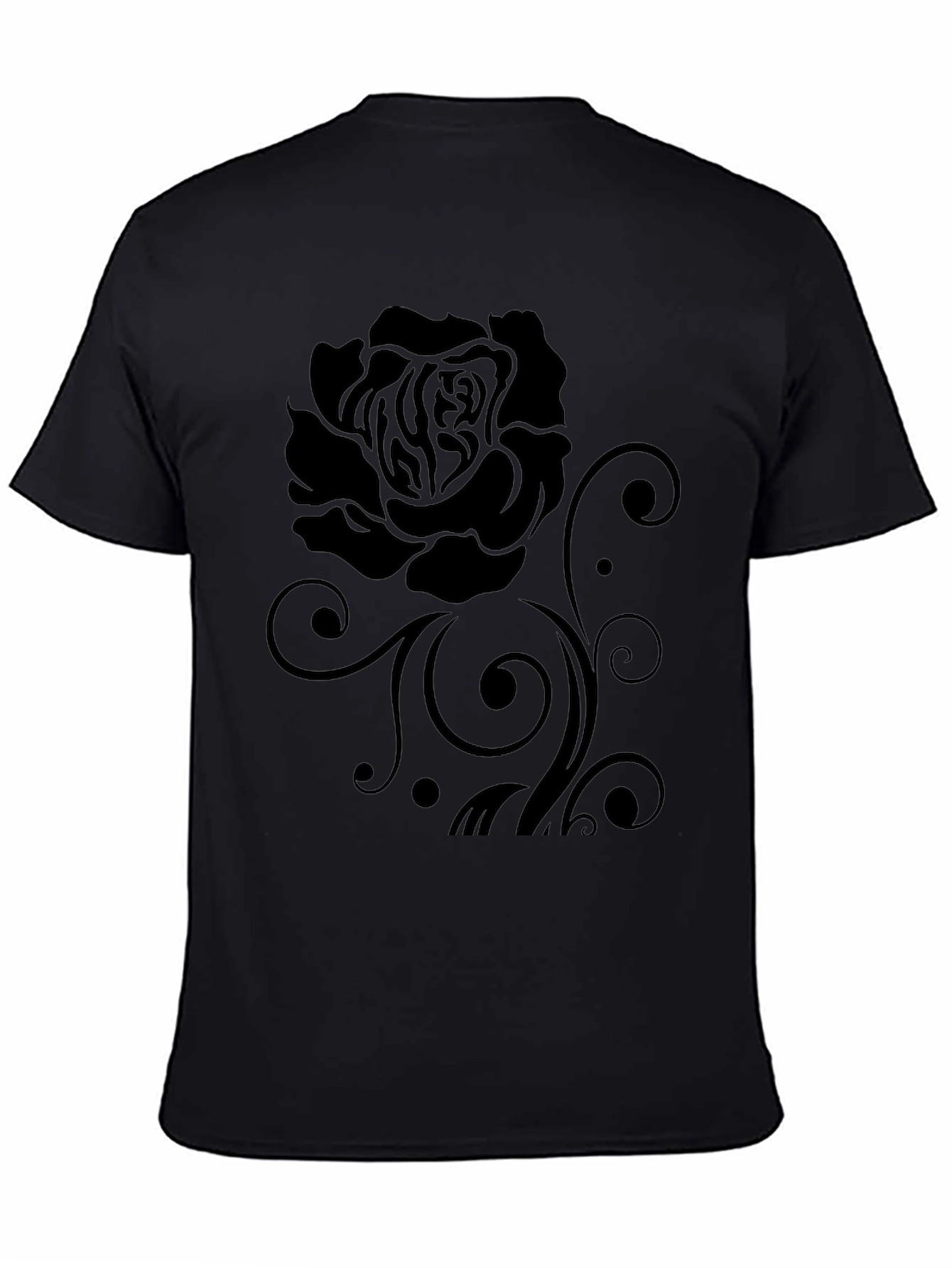 Black Rose Graphic Print T-Shirt