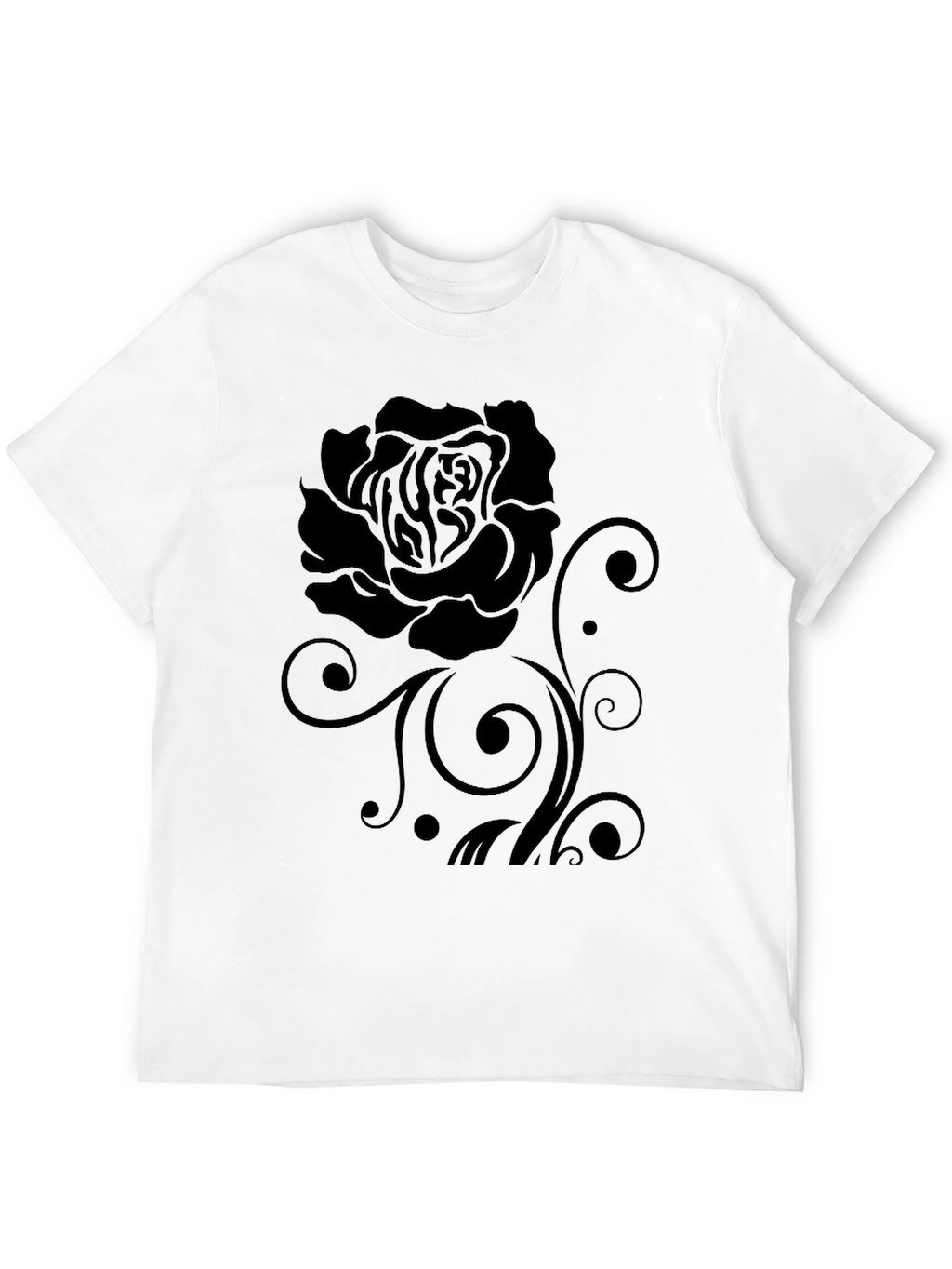Black Rose Graphic Print T-Shirt