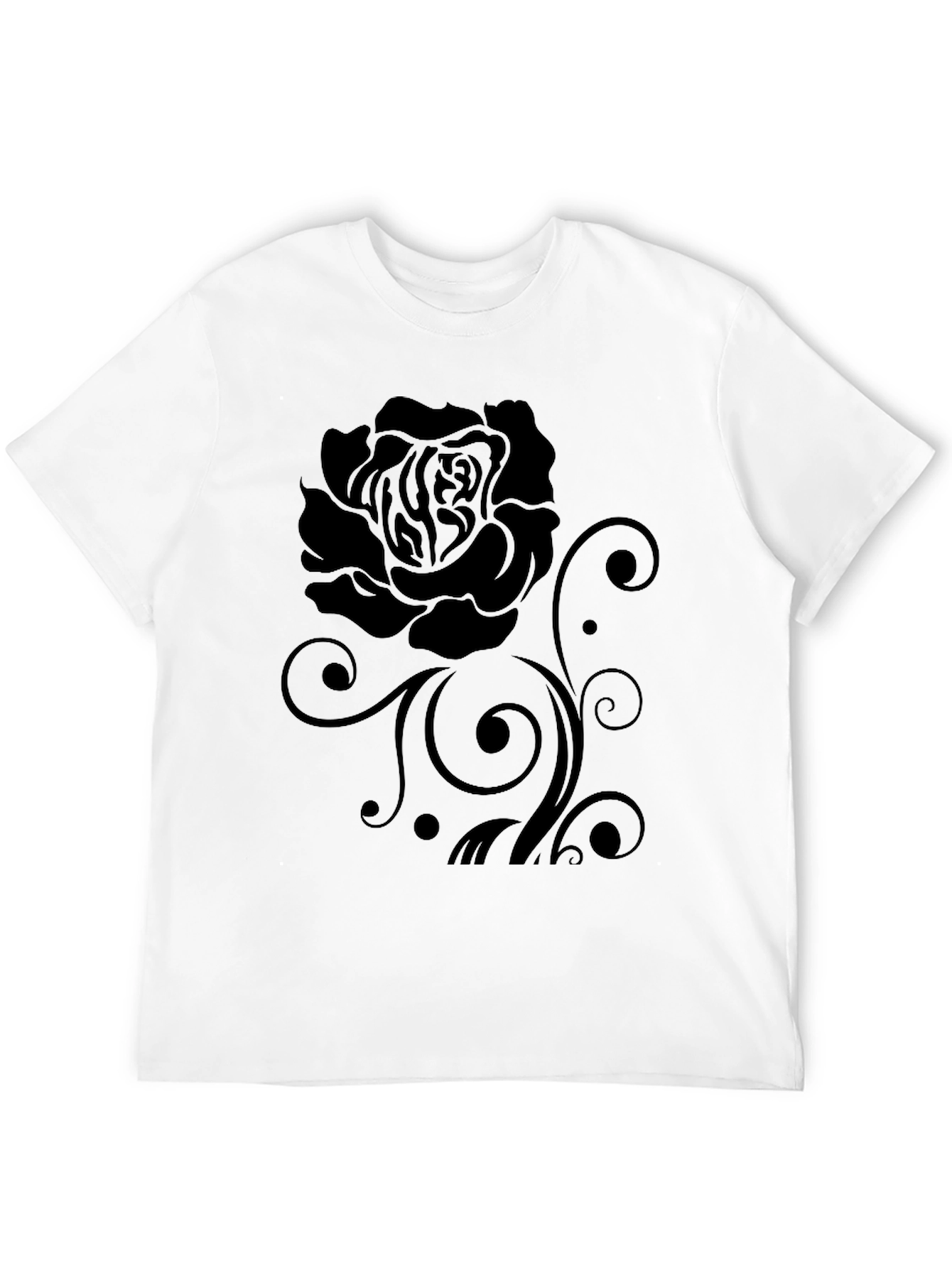 Black Rose Graphic Print T-Shirt