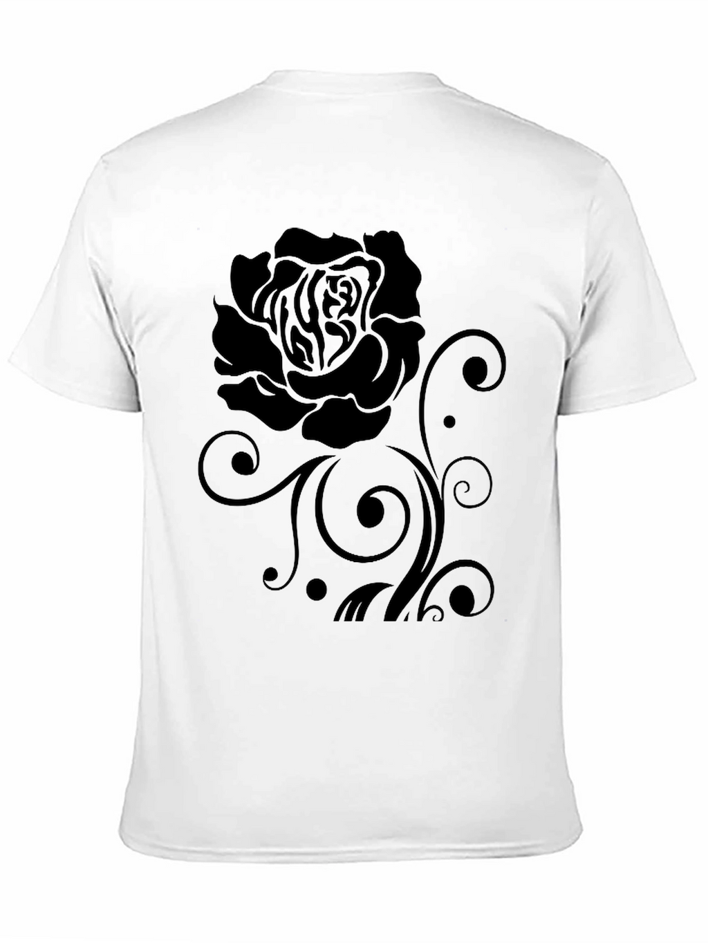 Black Rose Graphic Print T-Shirt