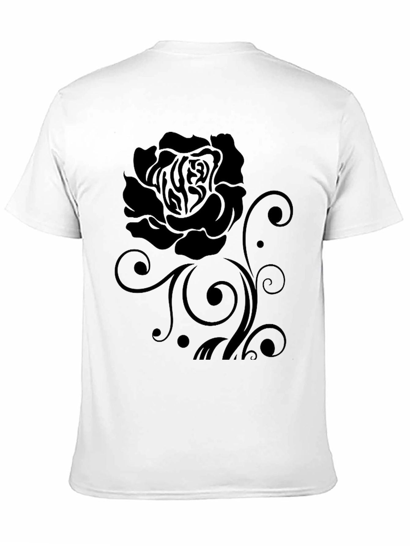 Black Rose Graphic Print T-Shirt
