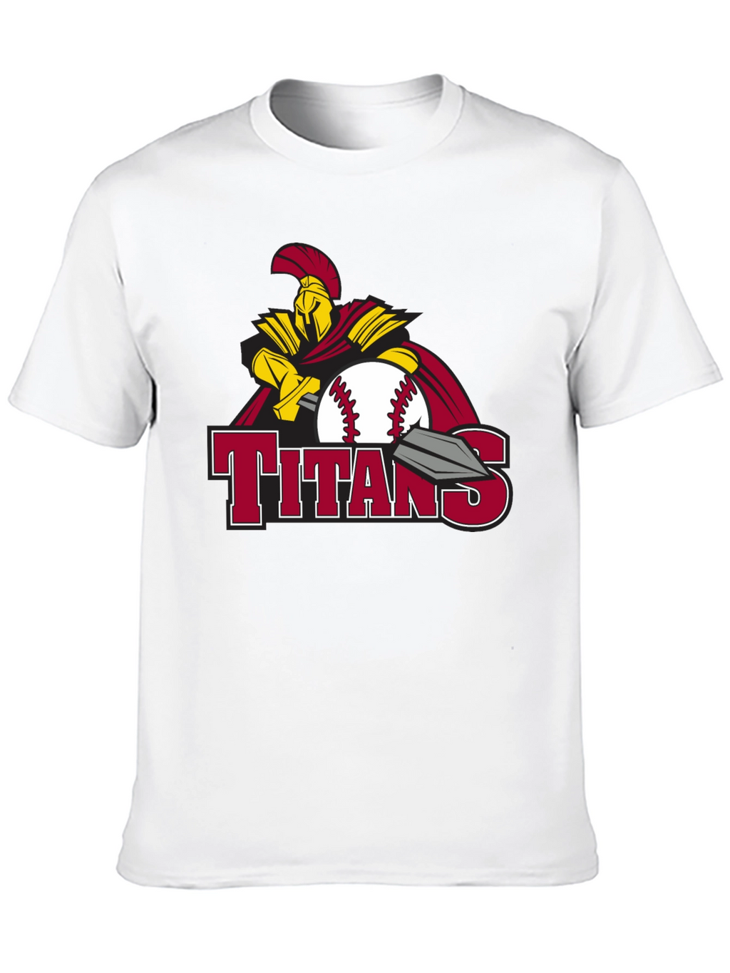 Titans Baseball Graphic Tee - Black Cotton T-Shirt