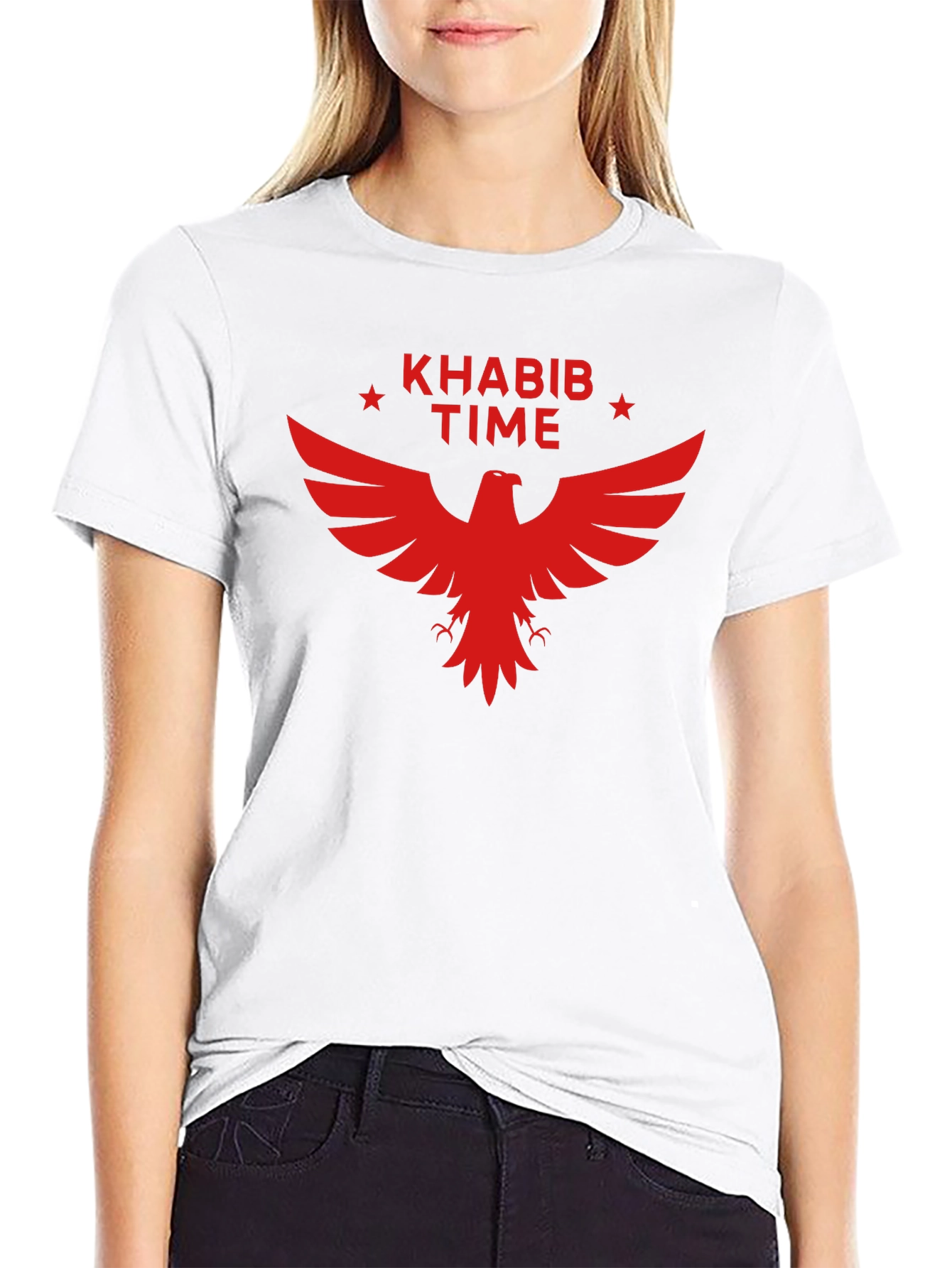 Khabib Time Red Eagle Black T-Shirt