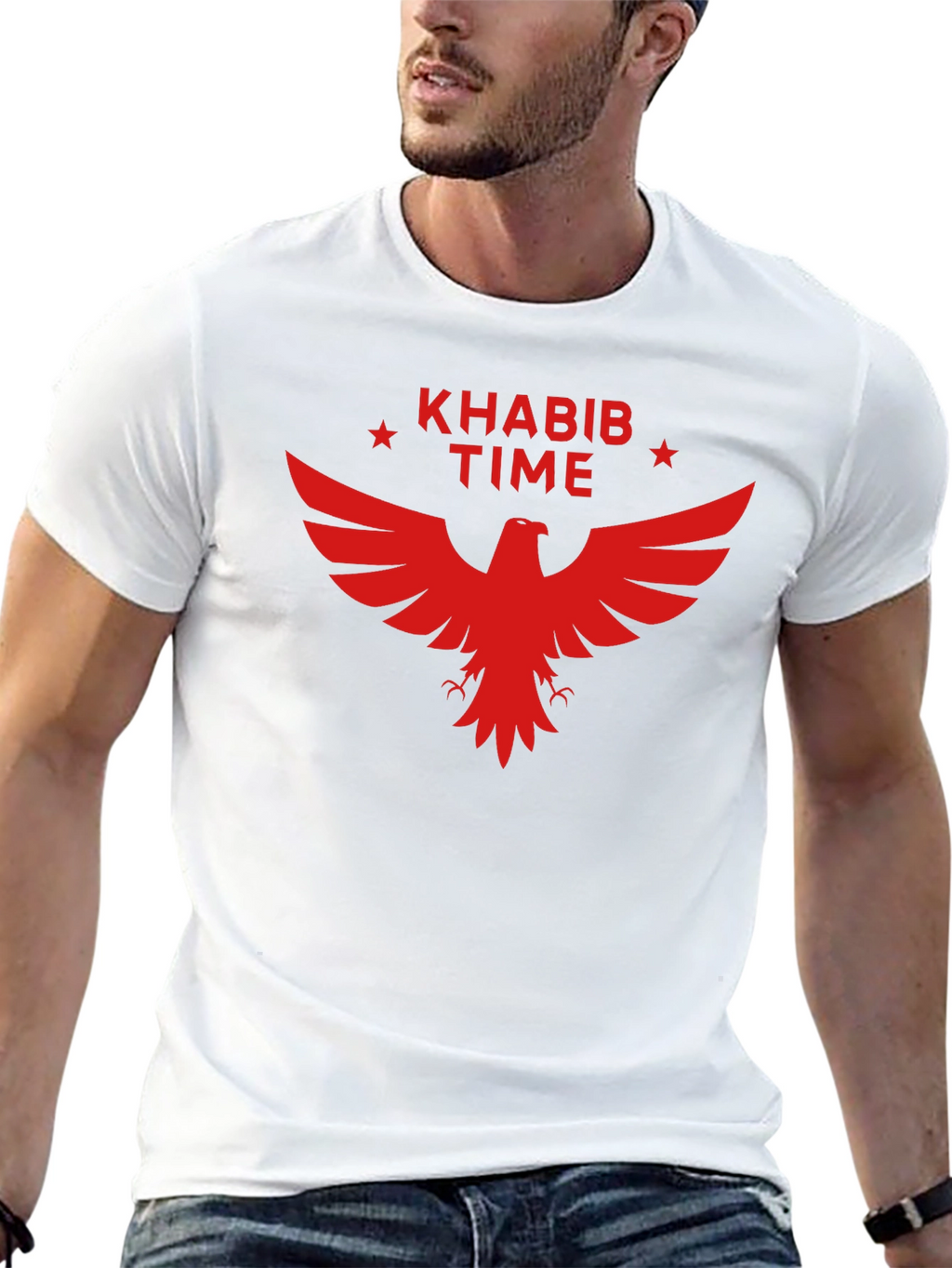 Khabib Time Red Eagle Black T-Shirt
